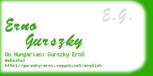 erno gurszky business card